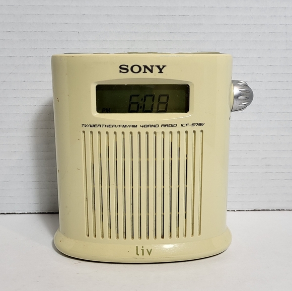 Sony ICF-S79V TV Weather AM FM Clock 4Band Radio Battery Antenna